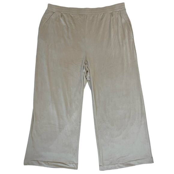 Skims Velour Wide Leg Tan Pants Size 4XL Loungewear Cozy Comfort Y2K Trendy NEW - Picture 5 of 9